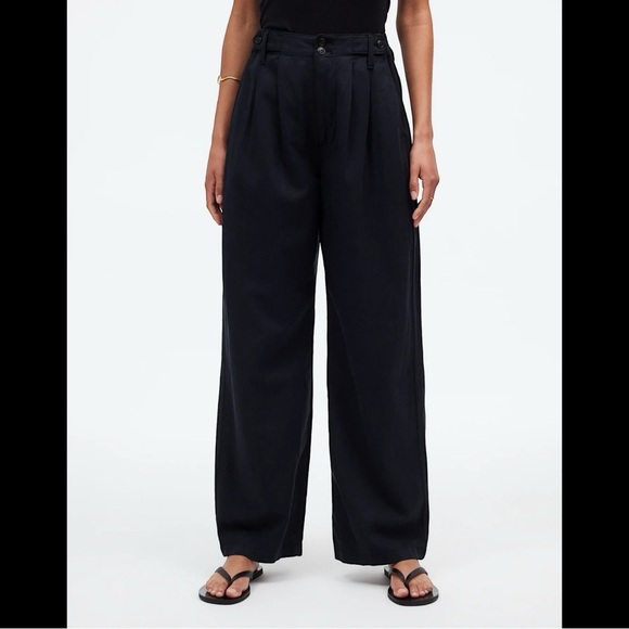 Madewell Harlow Black Wide-Leg Pant 16 Buisness Casual Soft - Picture 2 of 15